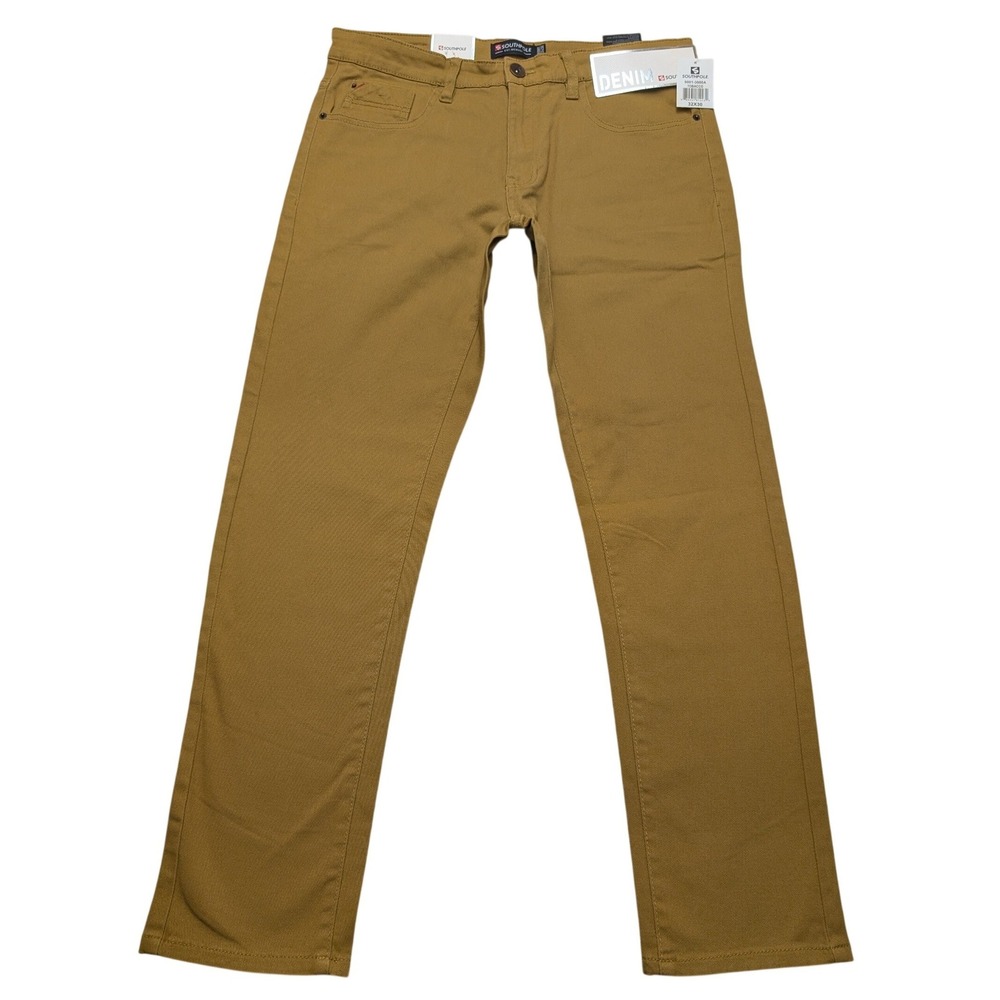 NWT Southpole Skinny Jeans Mens 32x30 Tobacco Brown Stretch Denim 9001-3000A